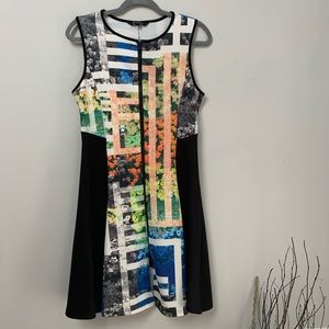 Just Love Floral Sleeveless Front Zipper dress